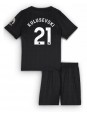 Billige Tottenham Hotspur Dejan Kulusevski #21 Bortedraktsett Barn 2025-26 Kortermet (+ Korte bukser)